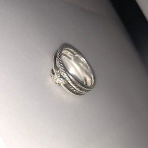 David Yurman X collection ring with diamonds